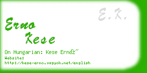 erno kese business card